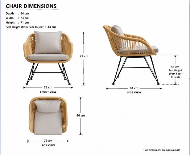 Hamtons style rattan sofaset