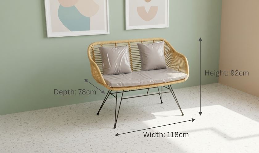 Hamtons style rattan sofaset