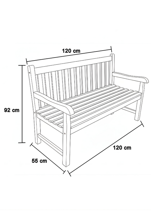 Brighton three seat bench