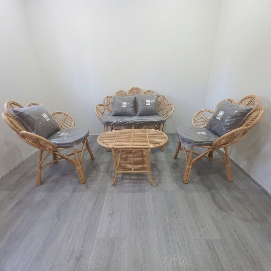 Leafstyle natural rattan sofa set
