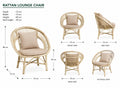 Rattan Chair set with table