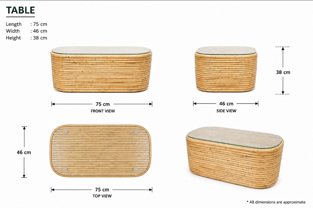 Nordiac style rattan sofa set