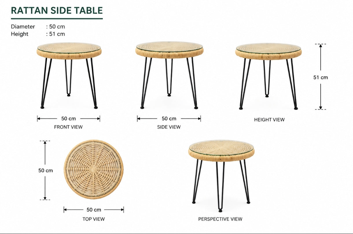Arsen terrace chairs and round table