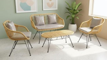 Hamtons Style rattan sofaset