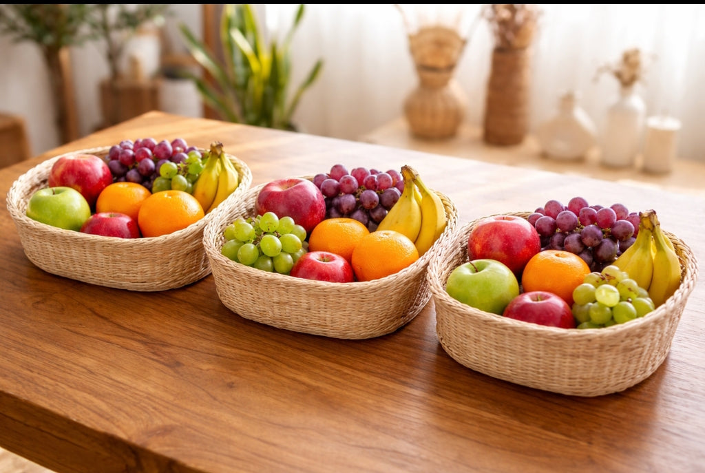 Rattan fruit bowl