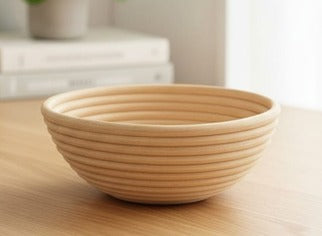 Round rattan bread bowl