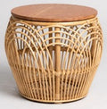 Rattan round coffee table