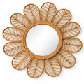 rattan leaf mirror