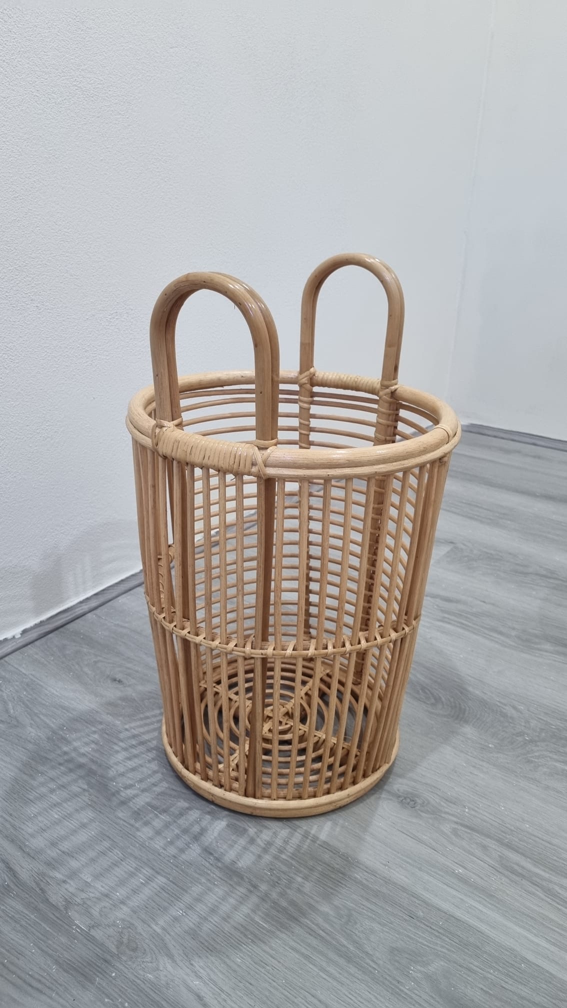 Natural rattan plant pot