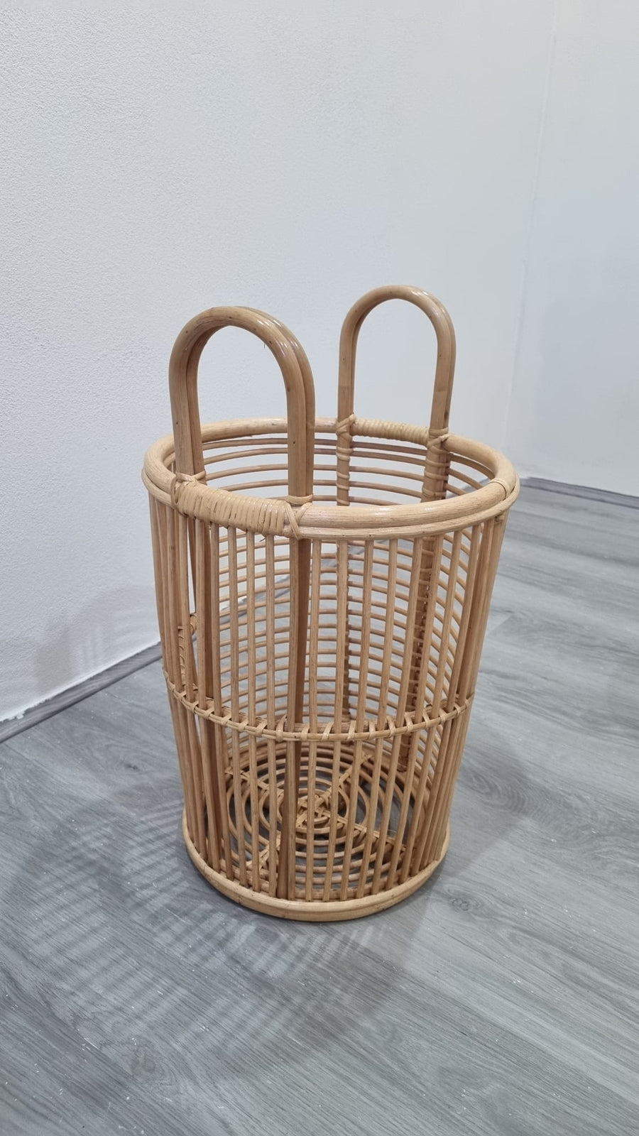 Natural rattan plant pot
